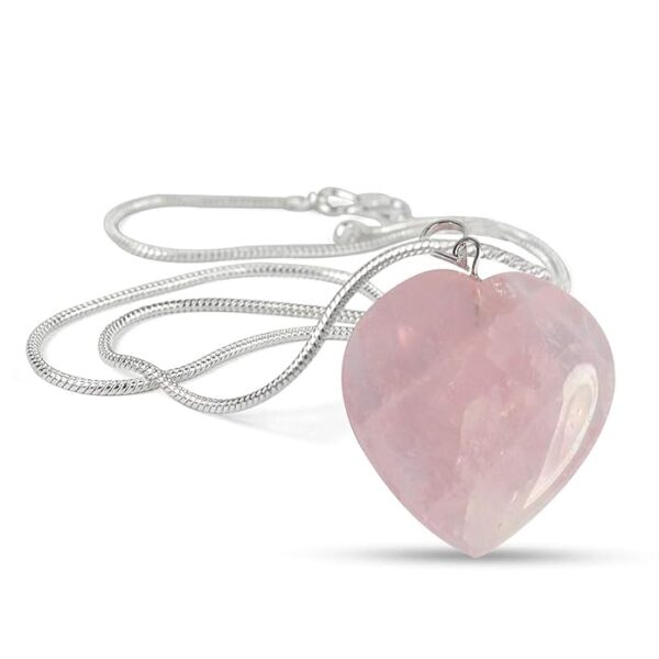 Rose Quartz Heart Pendant - Image 3