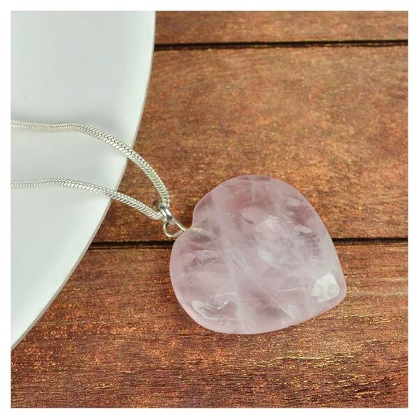 Rose Quartz Heart Pendant - Image 5