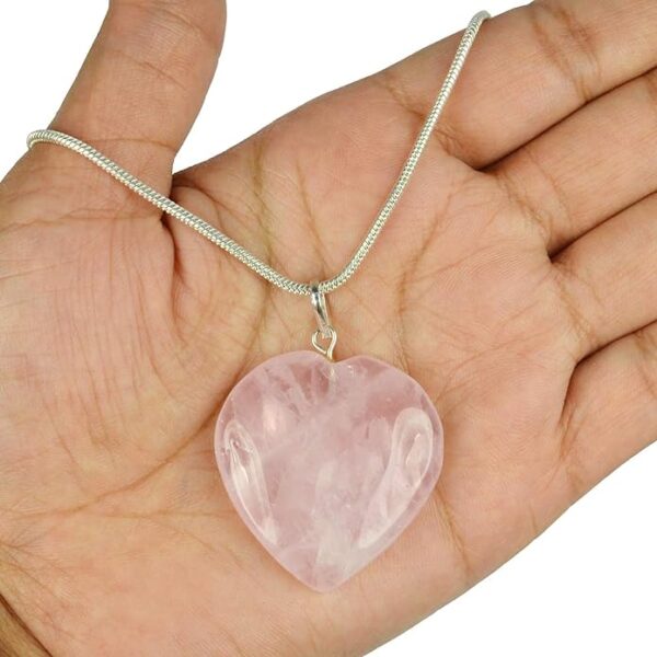 Rose Quartz Heart Pendant - Image 4
