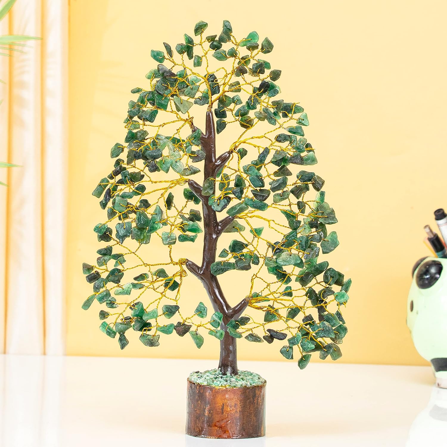 Green Aventurine Crystal Tree by Infinite Ratnaz for luck, growth, and heart chakra healing