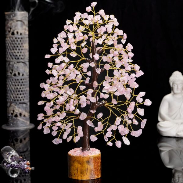 Rose Quartz Crystal Tree by Infinite Ratnaz for love, harmony, and emotional healing