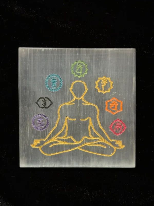 Selenite Crystal Charging Plate by Infinite Ratnaz for energy cleansing, recharging crystals, and spiritual clarity
