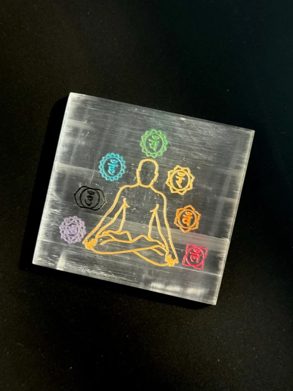 Selenite Crystal Charging Plate by Infinite Ratnaz for energy cleansing, recharging crystals, and spiritual clarity