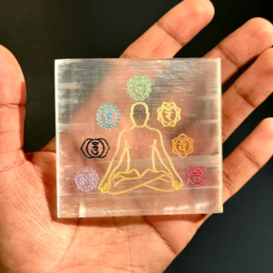 Selenite Crystal Charging Plate by Infinite Ratnaz for energy cleansing, recharging crystals, and spiritual clarity
