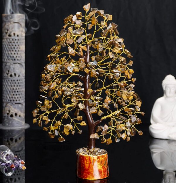 Tiger Eye Crystal Tree by Infinite Ratnaz for strength, focus, and grounding energy